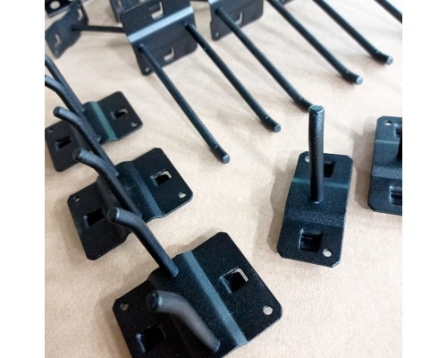 Навесные металлические аксессуары на перфопанель - 23 предмета